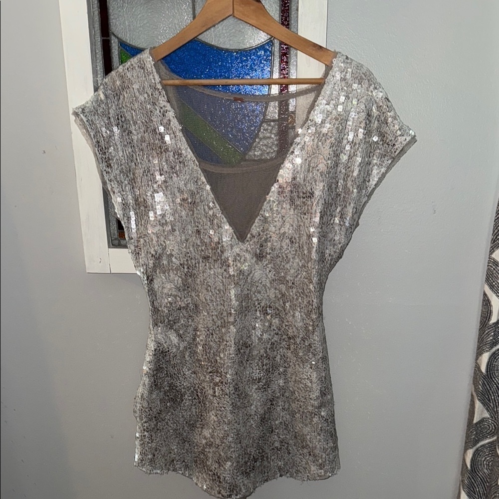 Free People Sequined Mini Dress